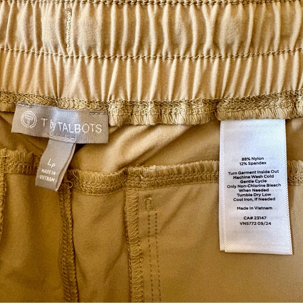 Talbots Cropped Khaki Nylon Drawstring Pants - image 5